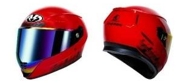 Full Face Warrior #4 Plain Red XL