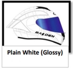 Full Face SPARK #1 Plain White (Glossy) XL