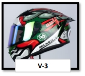 Full Face MASKED RIDER #2 V-3 XL