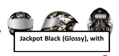 Full Face Rapid RS #15 Jackpot Black (Glossy) XS 